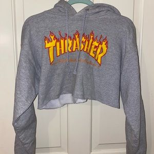 Thrasher cropped hoodie